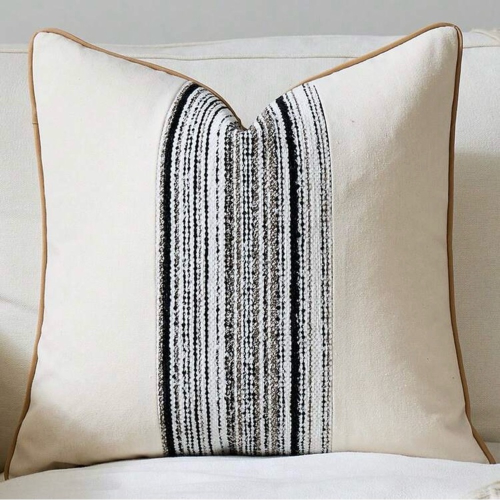 Striped Throw Pillow Cover, 18x18
